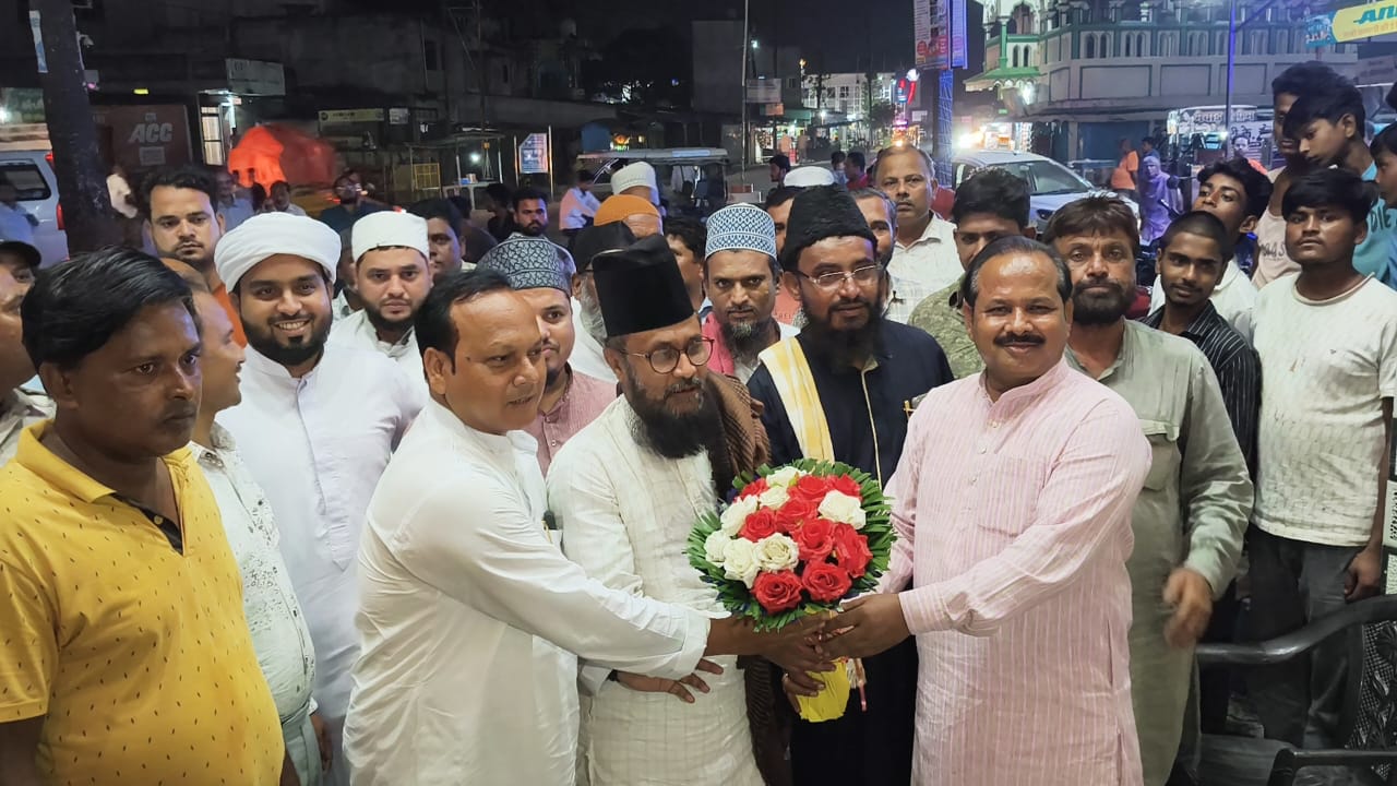 अल्पसंख्यक आयोग के अध्यक्ष का स्वागत,जन संवाद में मुस्लिम समाज की योजनाओं की दी जानकारी