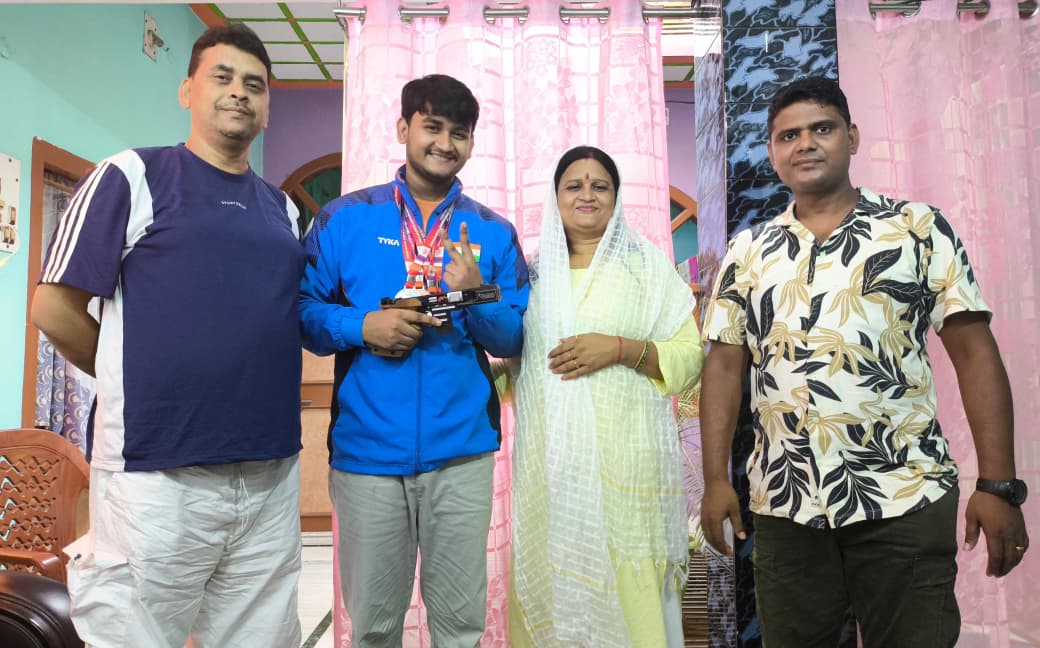 नवगछिया के श्रेयांश का शूटिंग में धमाल, 25 मीटर पिस्टल में जीता गोल्ड मेडल