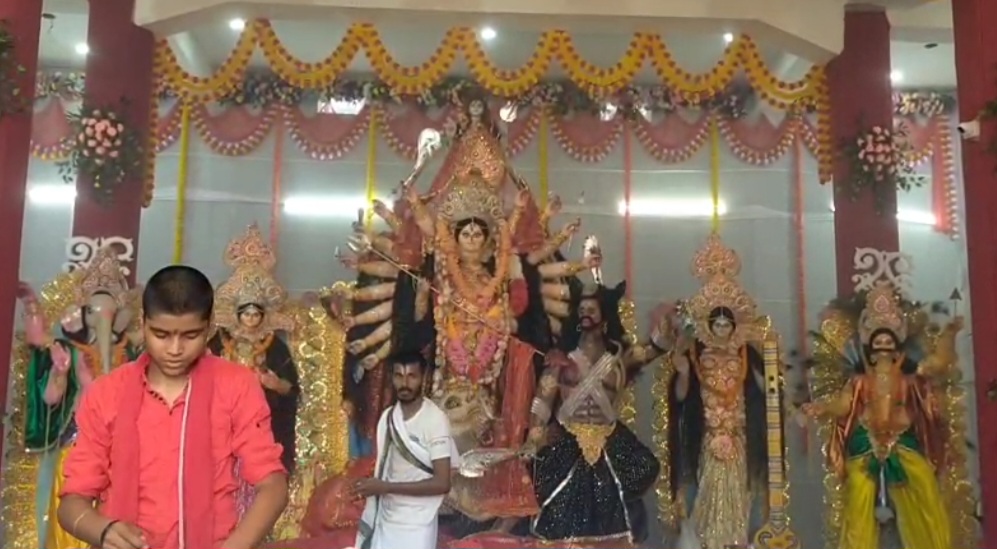 भागलपुर: बैजानी गांव का 18 भुजाओं वाली मां दुर्गा का मंदिर श्रद्धा का केंद्र बना