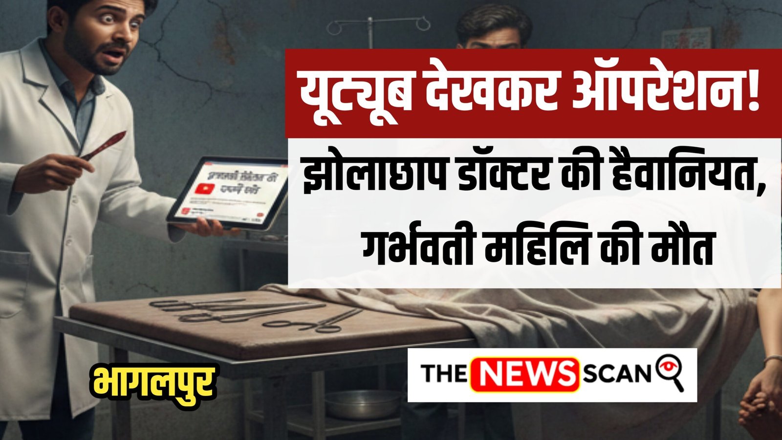 यूट्यूब देखकर ऑपरेशन! भागलपुर में झोलाछाप डॉक्टर की हैवानियत, गर्भवती महिला की मौत