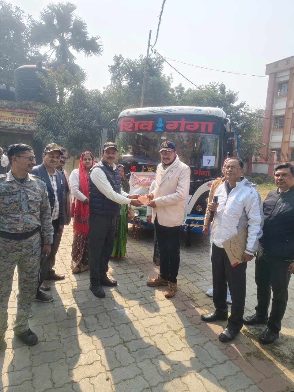 दसवें वेटरन्स डे पर भागलपुर से वेटरन्स दल शौर्य संवाद कार्यक्रम के लिए रवाना