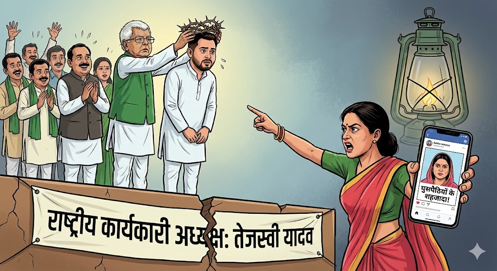 राजद में तेजस्वी का ‘राजतिलक’ या कांटों का ताज? ताजपोशी के साथ ही रोहिणी के ‘शब्द बाणों’ ने छेड़ा फिर से गृहयुद्ध