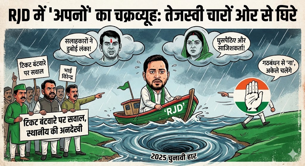 RJD में ‘अपनों’ का चक्रव्यूह : रोहिणी-तेजप्रताप के बाद अब भाई वीरेंद्र ने भी खोला तेजस्वी के खिलाफ मोर्चा, क्या बिखर जाएगा कुनबा?