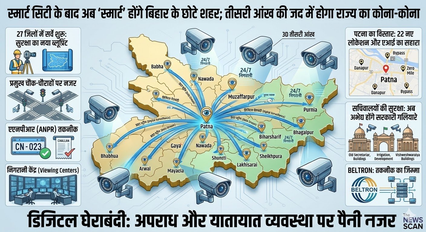 स्मार्ट सिटी के बाद अब ‘स्मार्ट’ होंगे बिहार के छोटे शहर; तीसरी आंख की जद में होगा राज्य का कोना-कोना