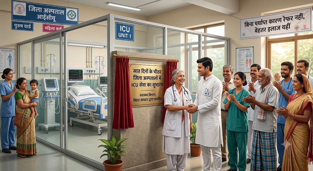 बिहार के सरकारी अस्पतालों में इलाज की सूरत बदलेगी : 7 दिनों में शुरू होगी ICU सेवा, बिना ठोस कारण मरीजों को नहीं कर सकेंगे रेफर